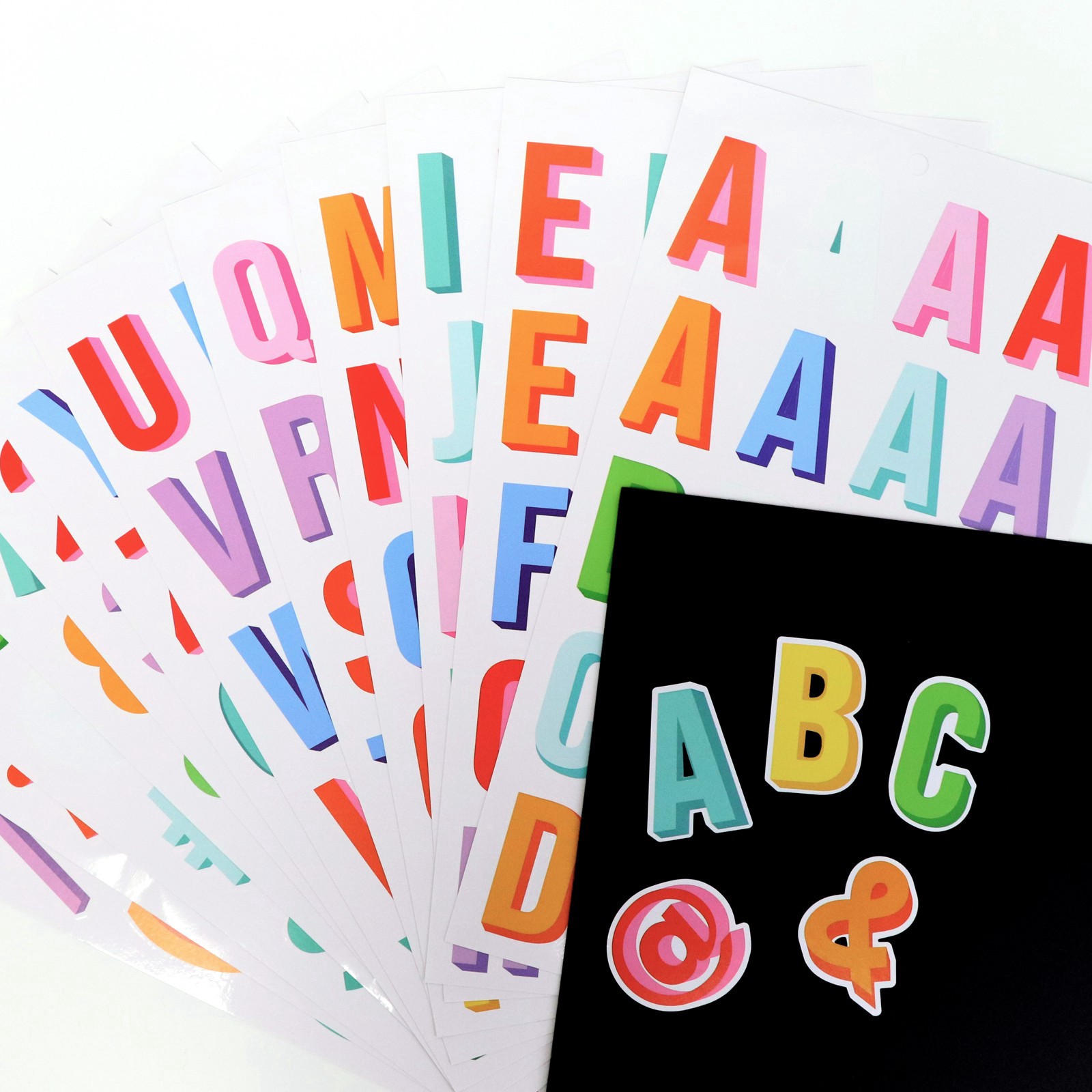 slide 5 of 7, Multicolor Vinyl Alphabet Sticker Sheets By Recollections, 6.8 in x 12.6 in