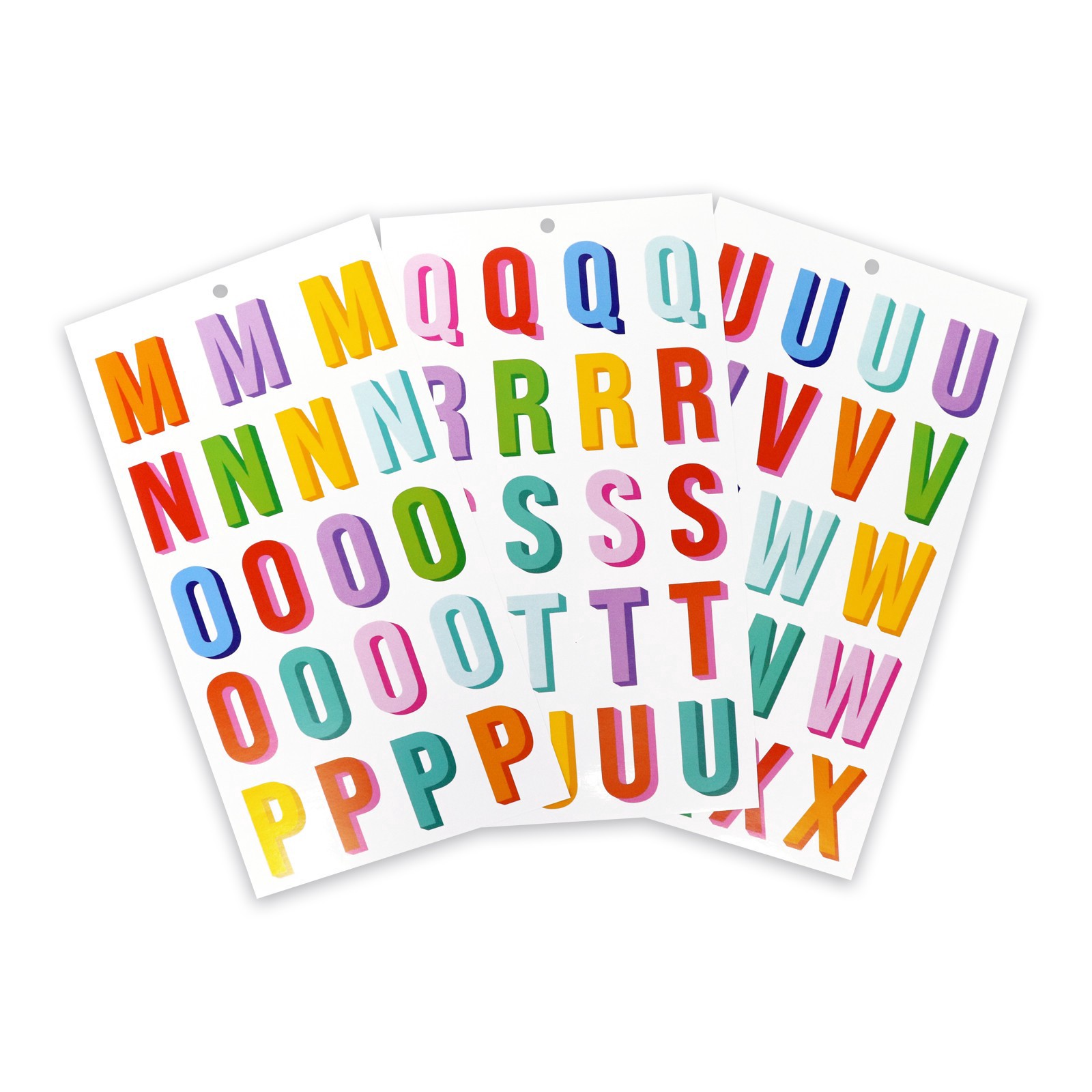 slide 7 of 7, Multicolor Vinyl Alphabet Sticker Sheets By Recollections, 6.8 in x 12.6 in
