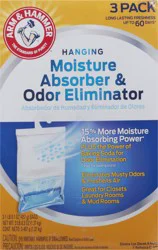 Arm & Hammer 3 Pack Hanging Moisture Absorber & Odor Eliminator 3 ea