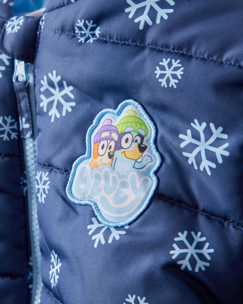 slide 2 of 7, Carter's Carters Toddler 2-Piece Bluey™ Hooded Snowsuit Jacket & Bib Set - Blue Navy 3T, 2 pc