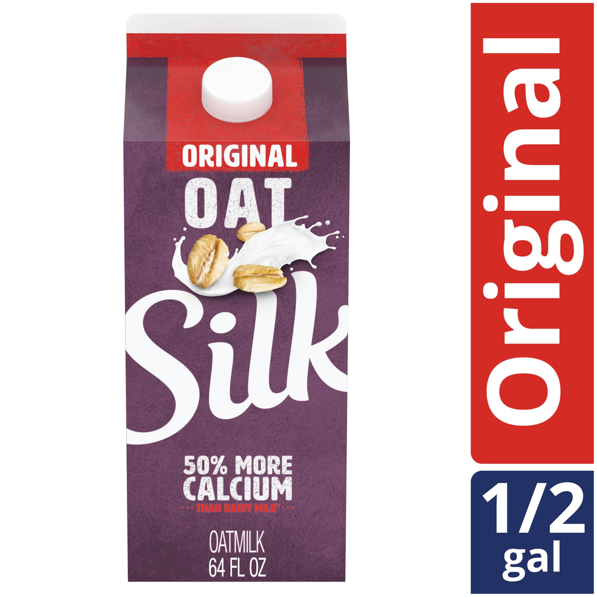 slide 1 of 7, Silk Original Oat Milk, 64 fl oz