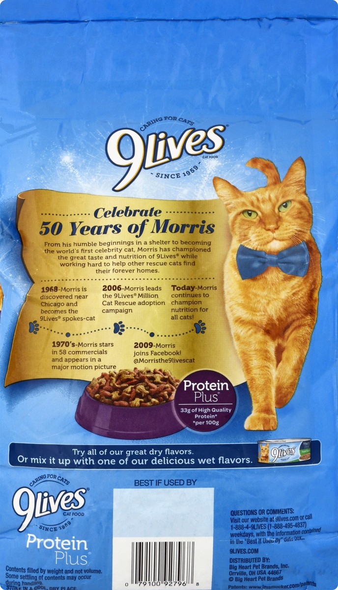 slide 9 of 9, 9Lives Protein Plus Dry Cat Food with Flavors of Chicken & Tuna, 3.47 lb