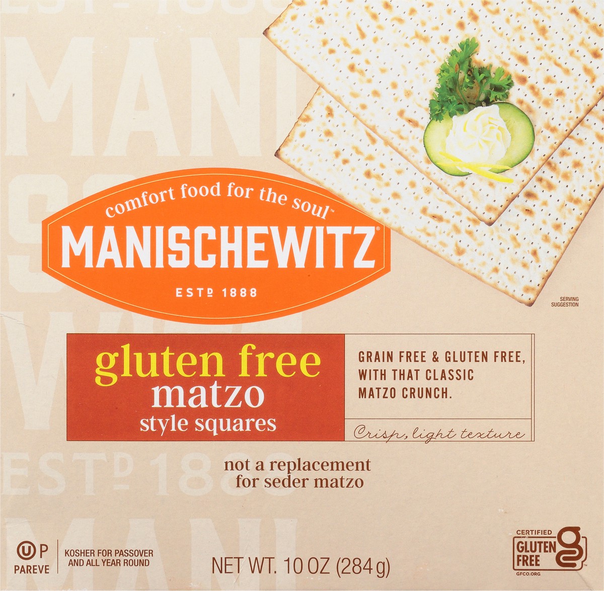 slide 2 of 9, Manischewitz Gluten Free Matzo Style Squares 10 oz, 10 oz