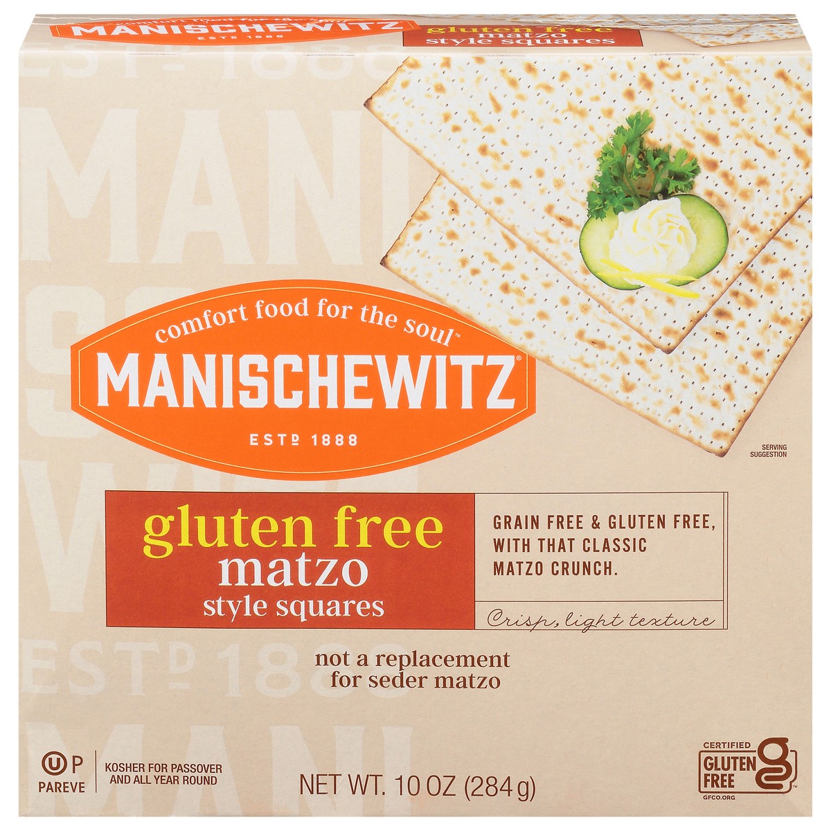 slide 1 of 9, Manischewitz Gluten Free Matzo Style Squares 10 oz, 10 oz