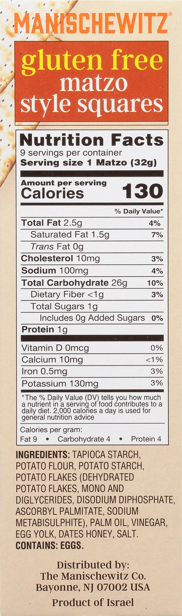 slide 4 of 9, Manischewitz Gluten Free Matzo Style Squares 10 oz, 10 oz