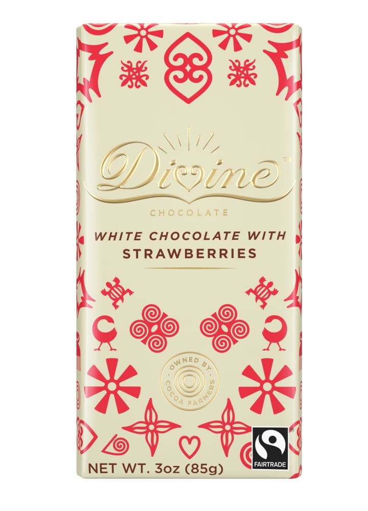 slide 1 of 1, Divine Chocolate White Chocolate Bar, 3 oz