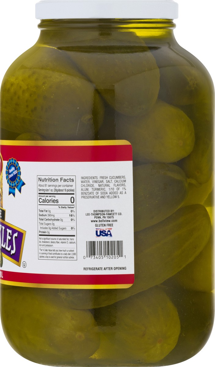 slide 13 of 13, Bell-View Genuine Dill Pickles 128 oz, 128 oz