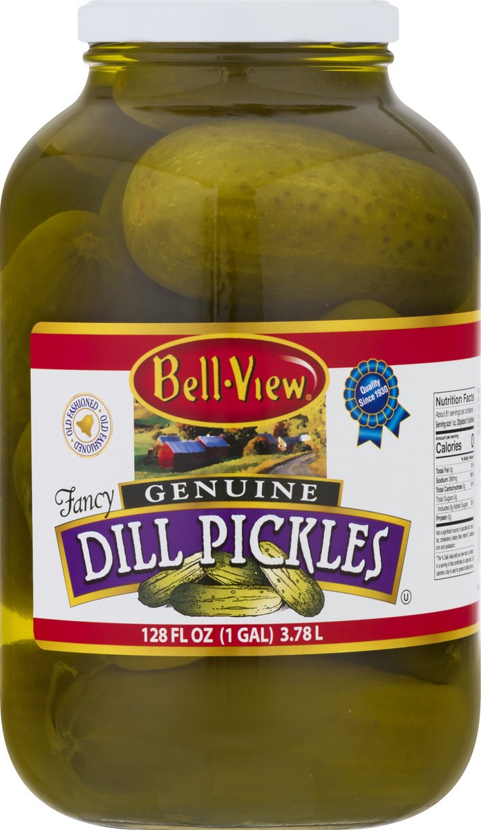 slide 4 of 13, Bell-View Genuine Dill Pickles 128 oz, 128 oz