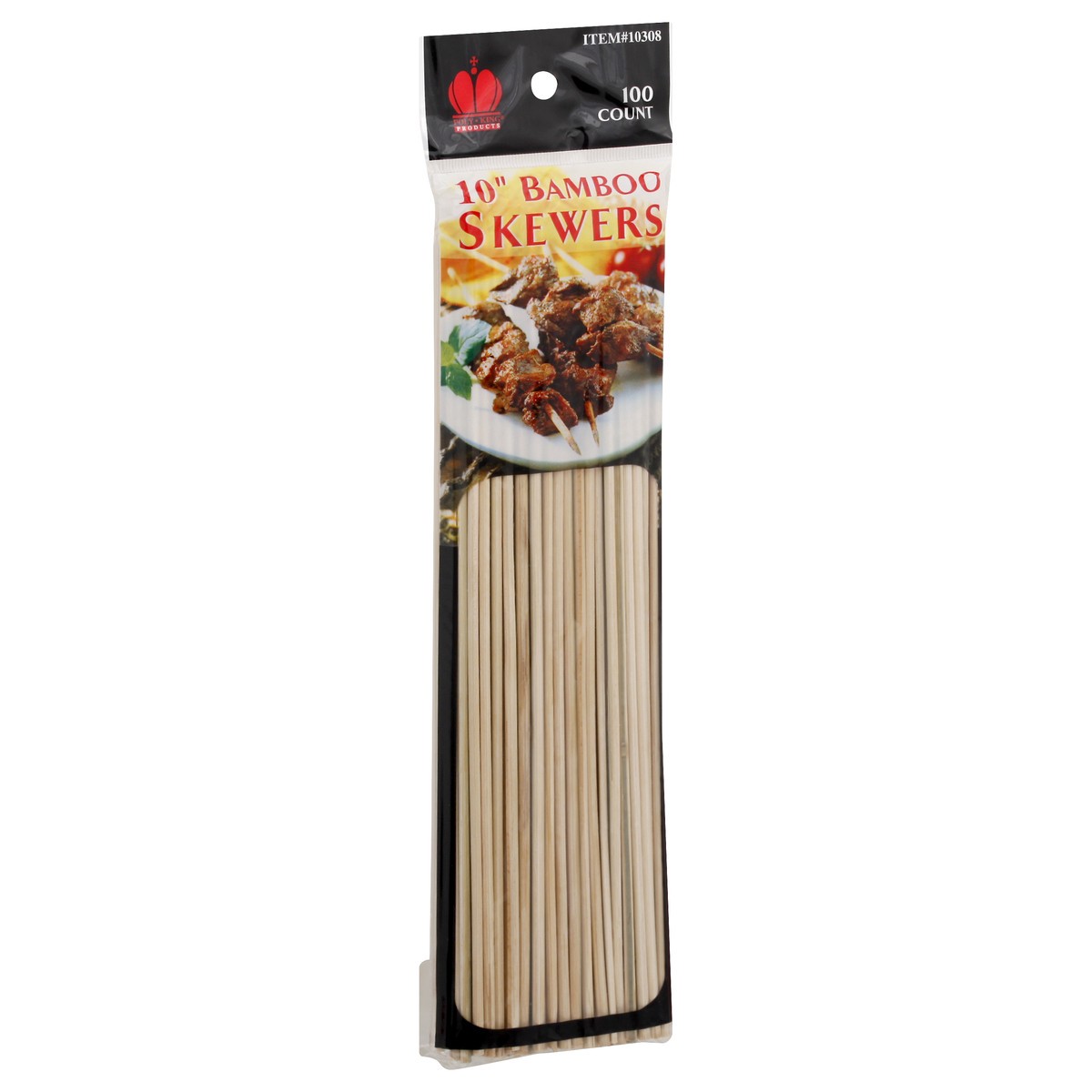 slide 4 of 11, Poly King Bamboo 10 Inch Skewers 100 ea, 100 ct