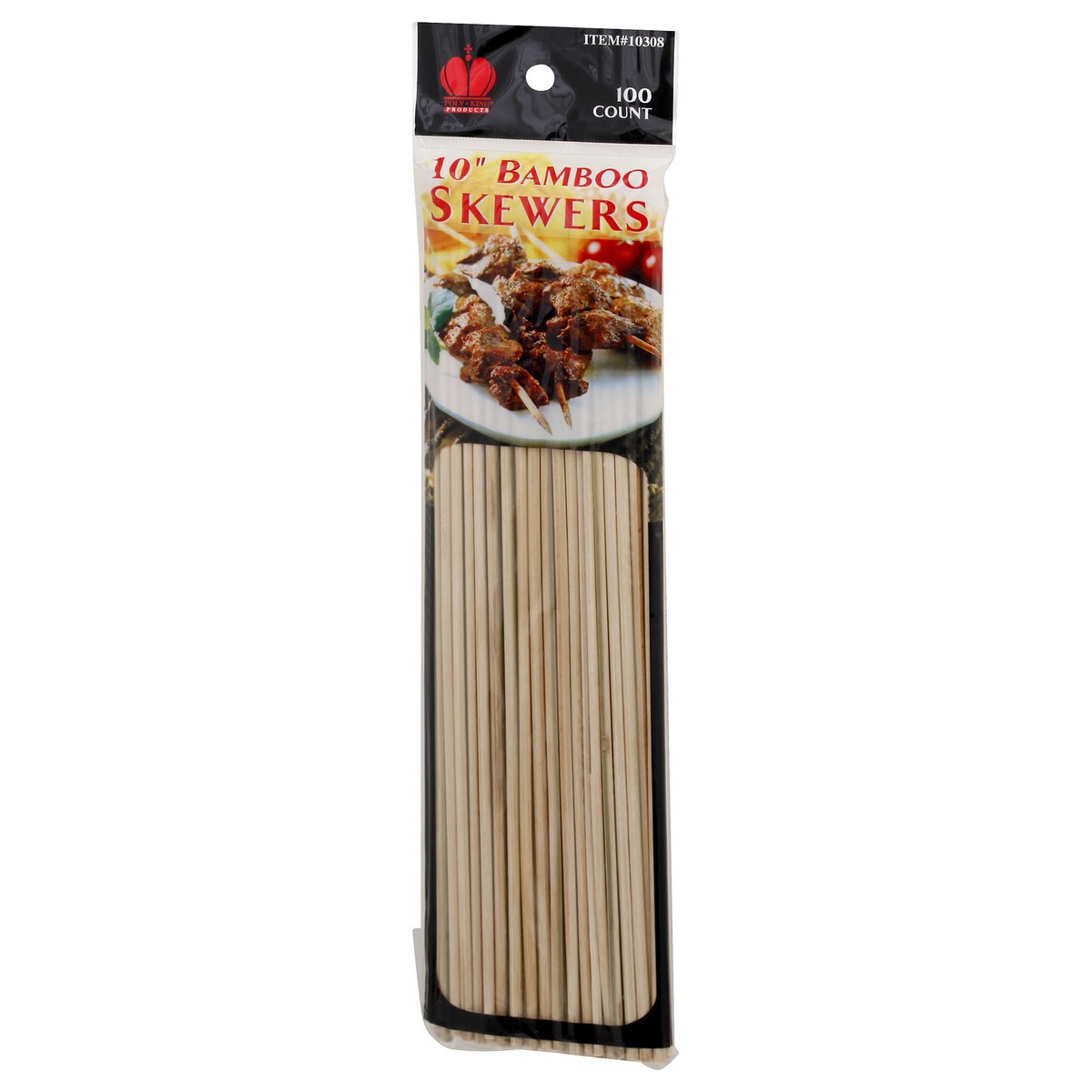 slide 8 of 11, Poly King Bamboo 10 Inch Skewers 100 ea, 100 ct