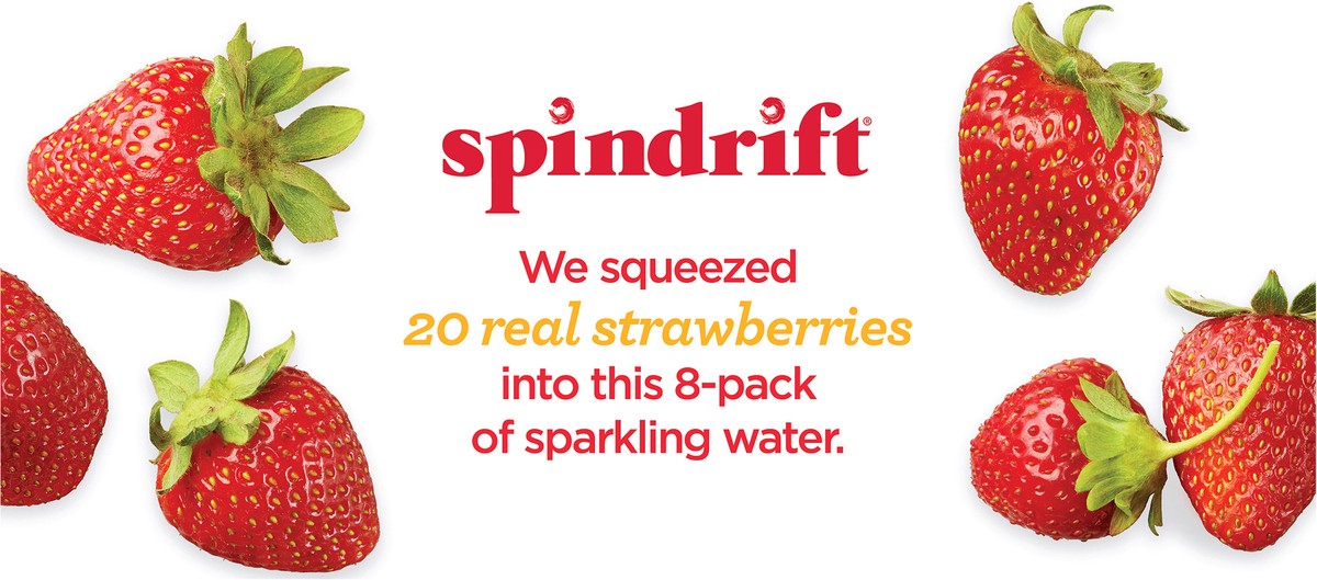 slide 6 of 7, Spindrift 12 oz. Strawberry Sparkling Water 8pk, 8 ct