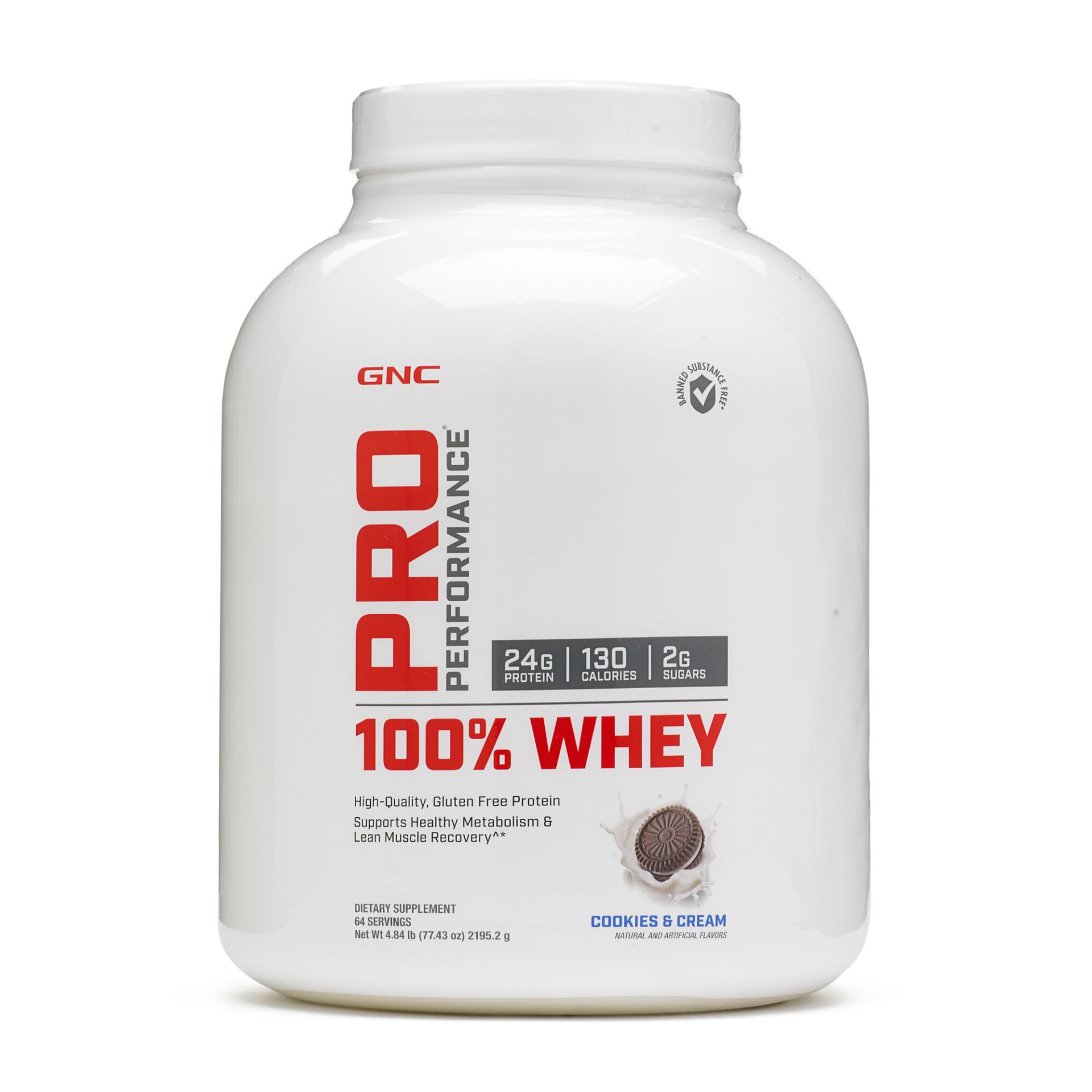 slide 1 of 1, GNC Pro Performance 100% Whey - Cookies and Cream, 1 ct