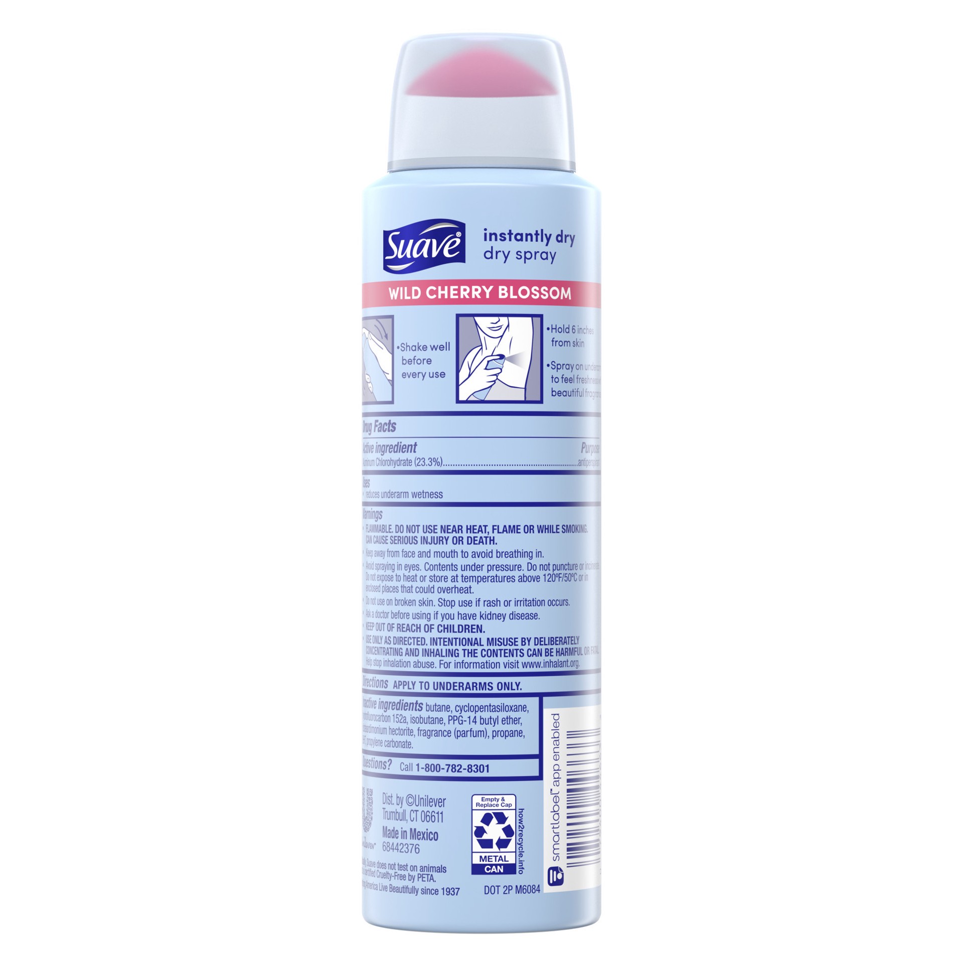 slide 4 of 4, Suave Dry Spray Antiperspirant Deodorant Wild Cherry Blossom, 3.8 OZ, 3.8 oz