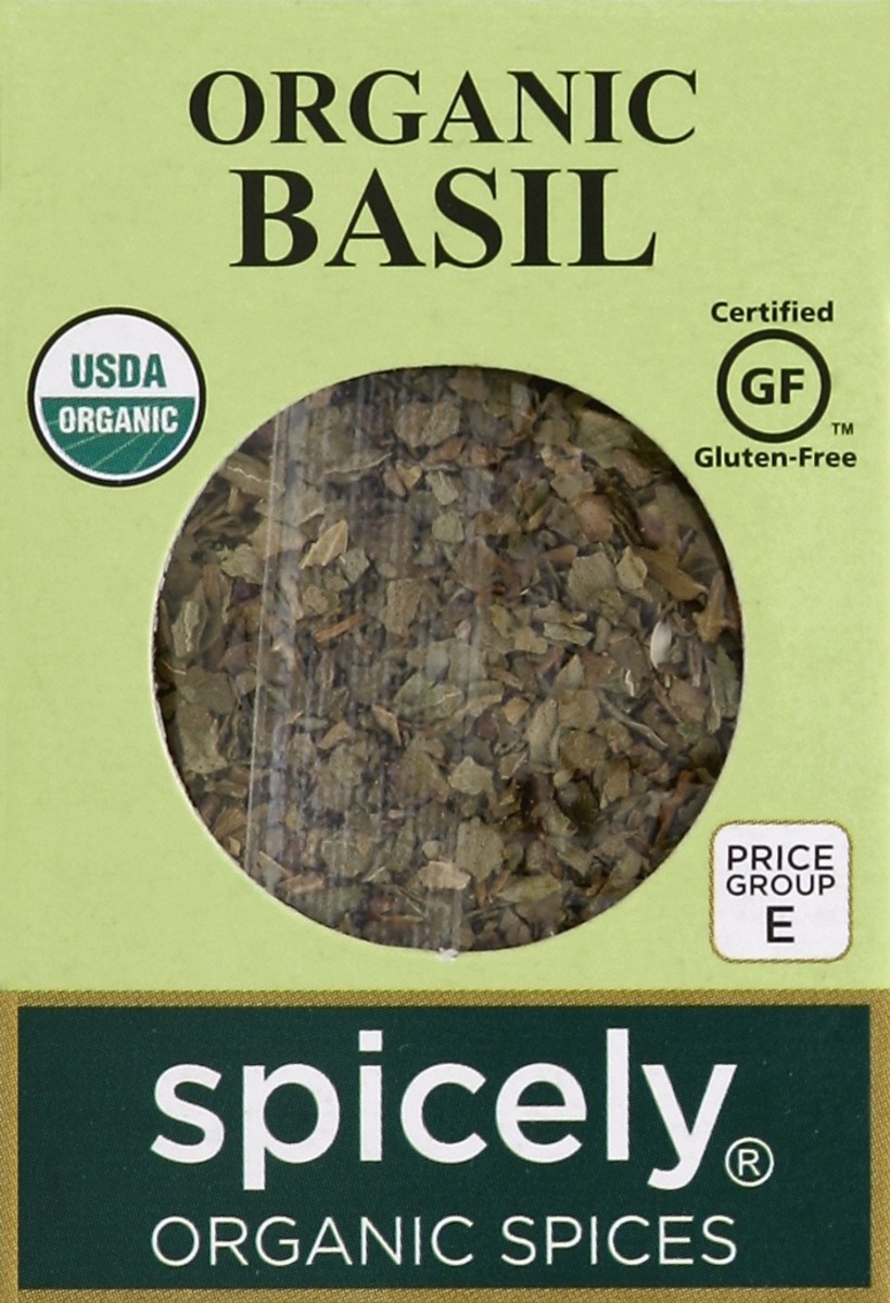 slide 1 of 4, Spicely Organic Spices Basil 0.1 oz, 0.1 oz