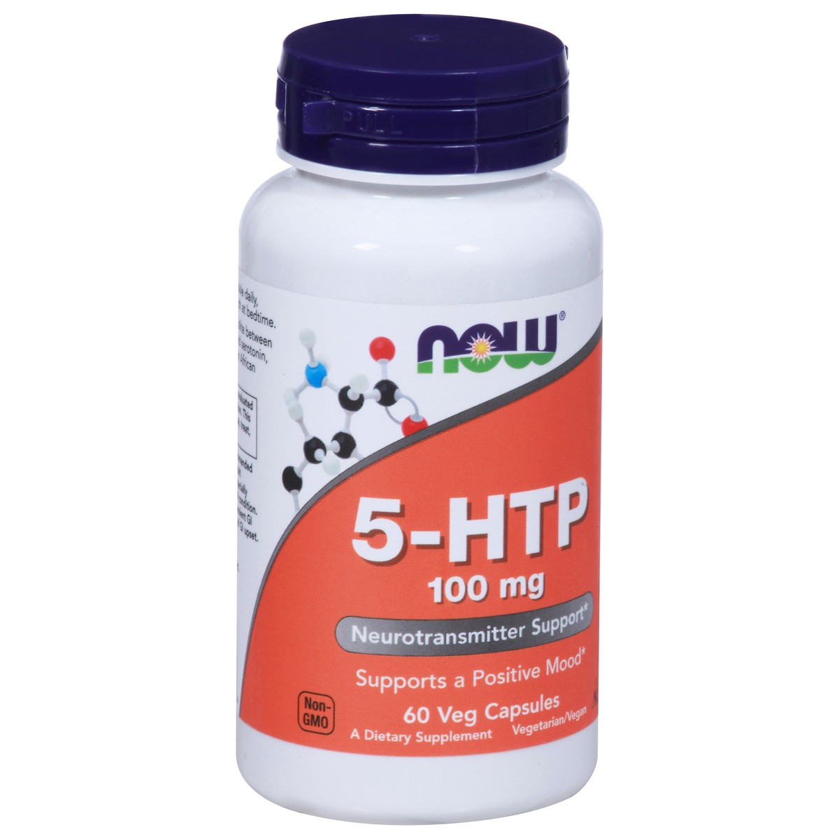 slide 3 of 9, NOW Supplements 5-HTP 100 mg - 60 Veg Capsules, 60 ct