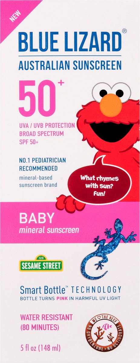 slide 6 of 11, Blue Lizard BL Baby SPF 50 Lotion 5 oz. Bottle Sesame Street, 5 fl oz