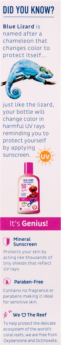 slide 8 of 11, Blue Lizard BL Baby SPF 50 Lotion 5 oz. Bottle Sesame Street, 5 fl oz