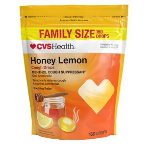 slide 1 of 1, Cvs Health Honey Lemon Cough Drops, 160 Ct, 1 ct