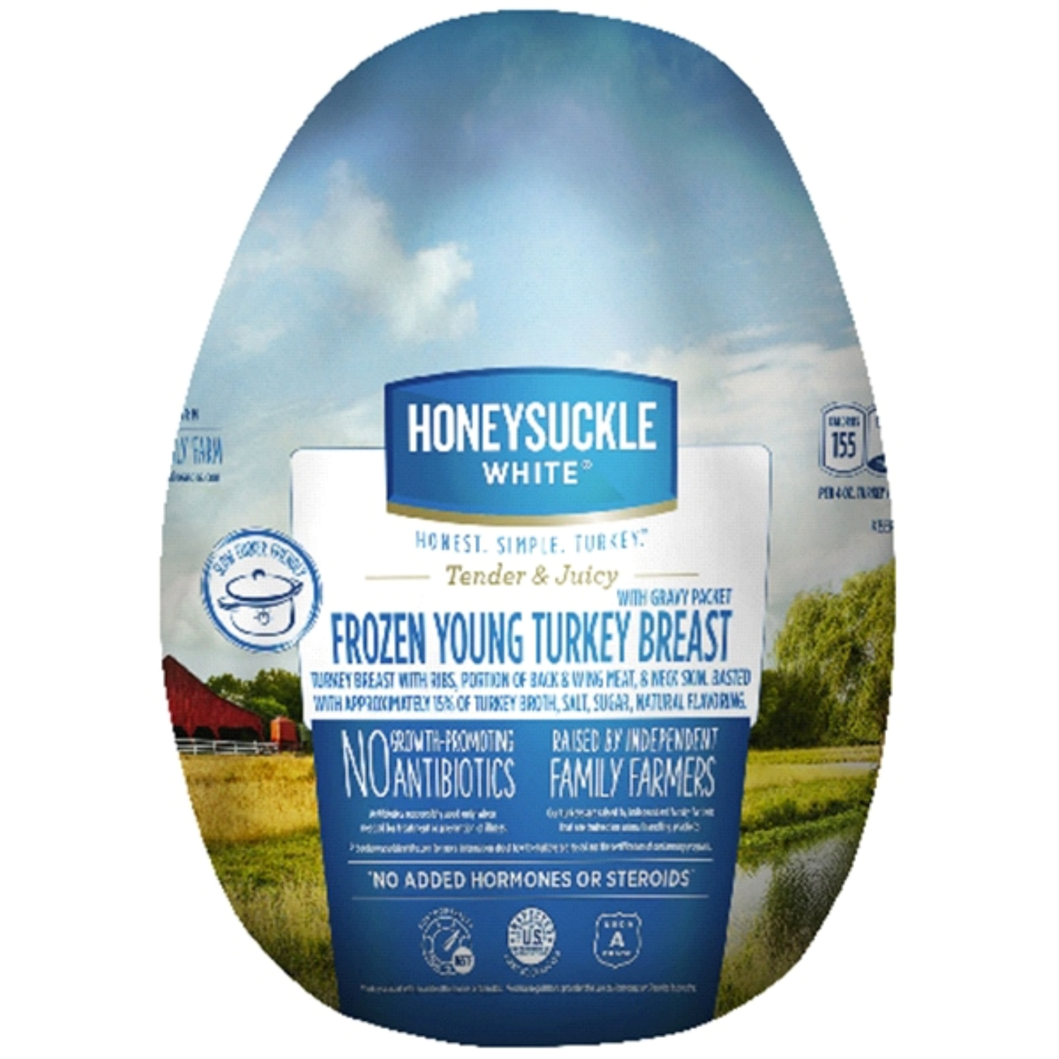 slide 1 of 1, Honeysuckle White Shady Brook Farms Frozen 18% Bone-In Turkey Breast With Gravy - 4-8 lb, 1 ct