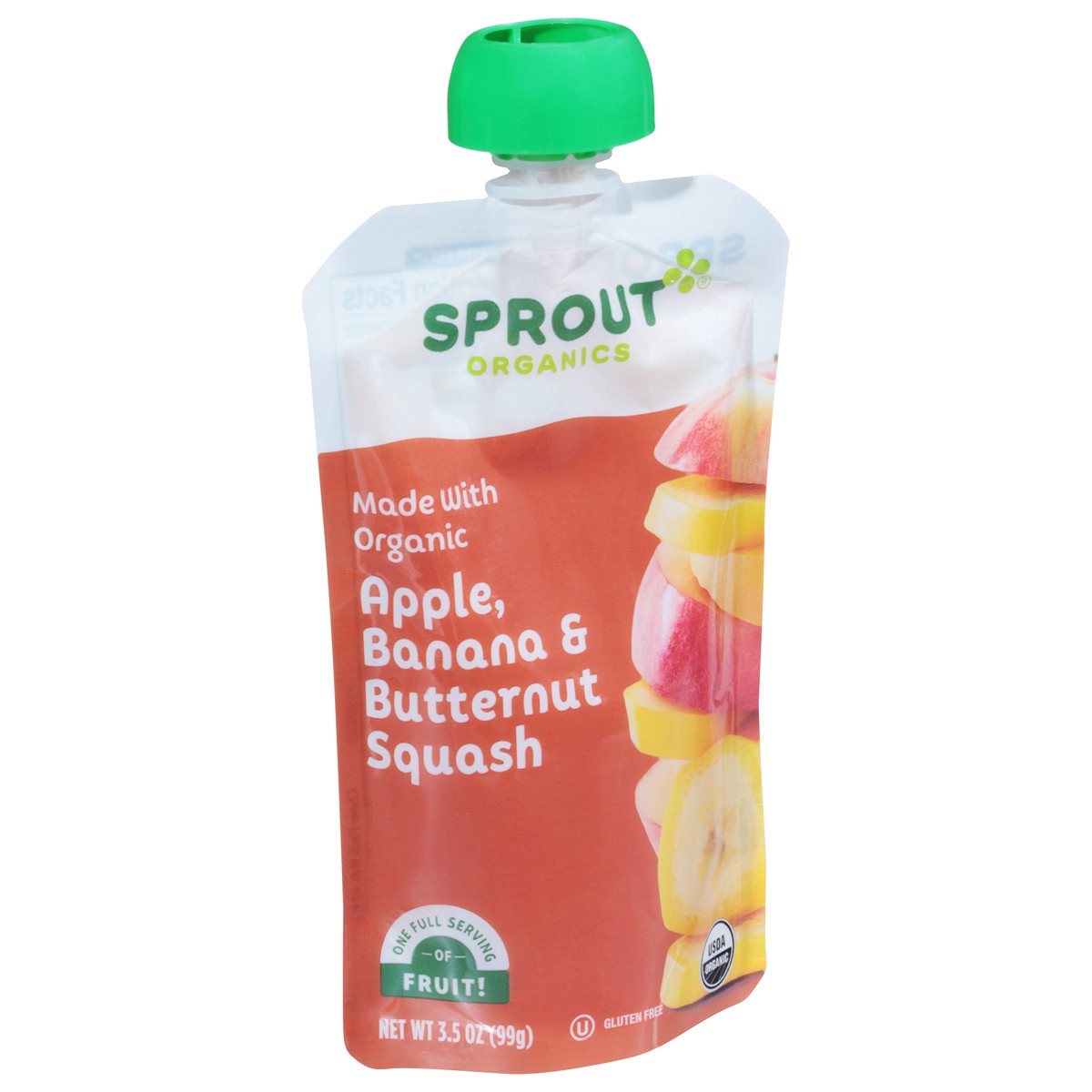 slide 2 of 9, Sprout Organics Apple, Banana & Butternut Squash Baby Food 3.5 oz, 3.5 oz