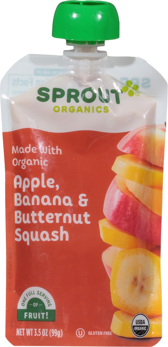 slide 6 of 9, Sprout Organics Apple, Banana & Butternut Squash Baby Food 3.5 oz, 3.5 oz