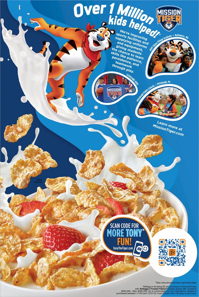 slide 5 of 12, Frosted Flakes Kellogg's Frosted Flakes Cold Breakfast Cereal Original, 10.9 oz, 10.9 oz