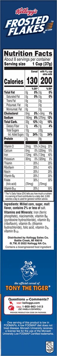 slide 2 of 12, Frosted Flakes Kellogg's Frosted Flakes Cold Breakfast Cereal Original, 10.9 oz, 10.9 oz