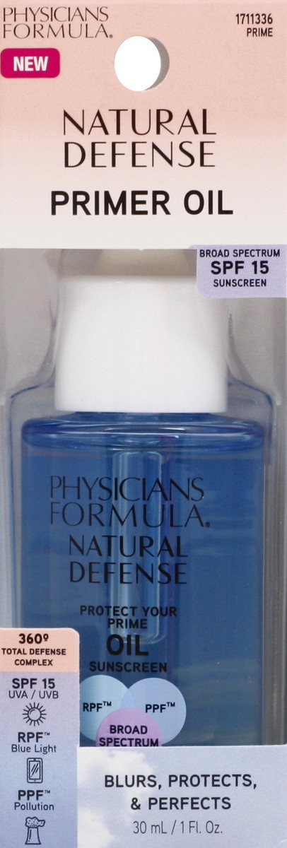 slide 8 of 12, Physicians Formula Natural Defense Broad Spectrum SPF 15 Primer Oil 30 ml, 1 oz