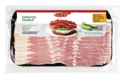 Nature's Basket Uncured Bacon, Hickory Smoked, Natural