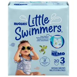 Little Swimmers Disposable Swim Diapers, Size 3 (16-26 lbs), 20 Ct