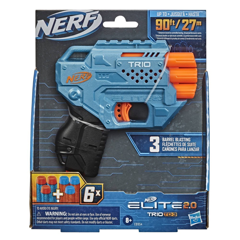 slide 2 of 5, NERF Elite 2.0 Trio TD-3 Blaster, 1 ct