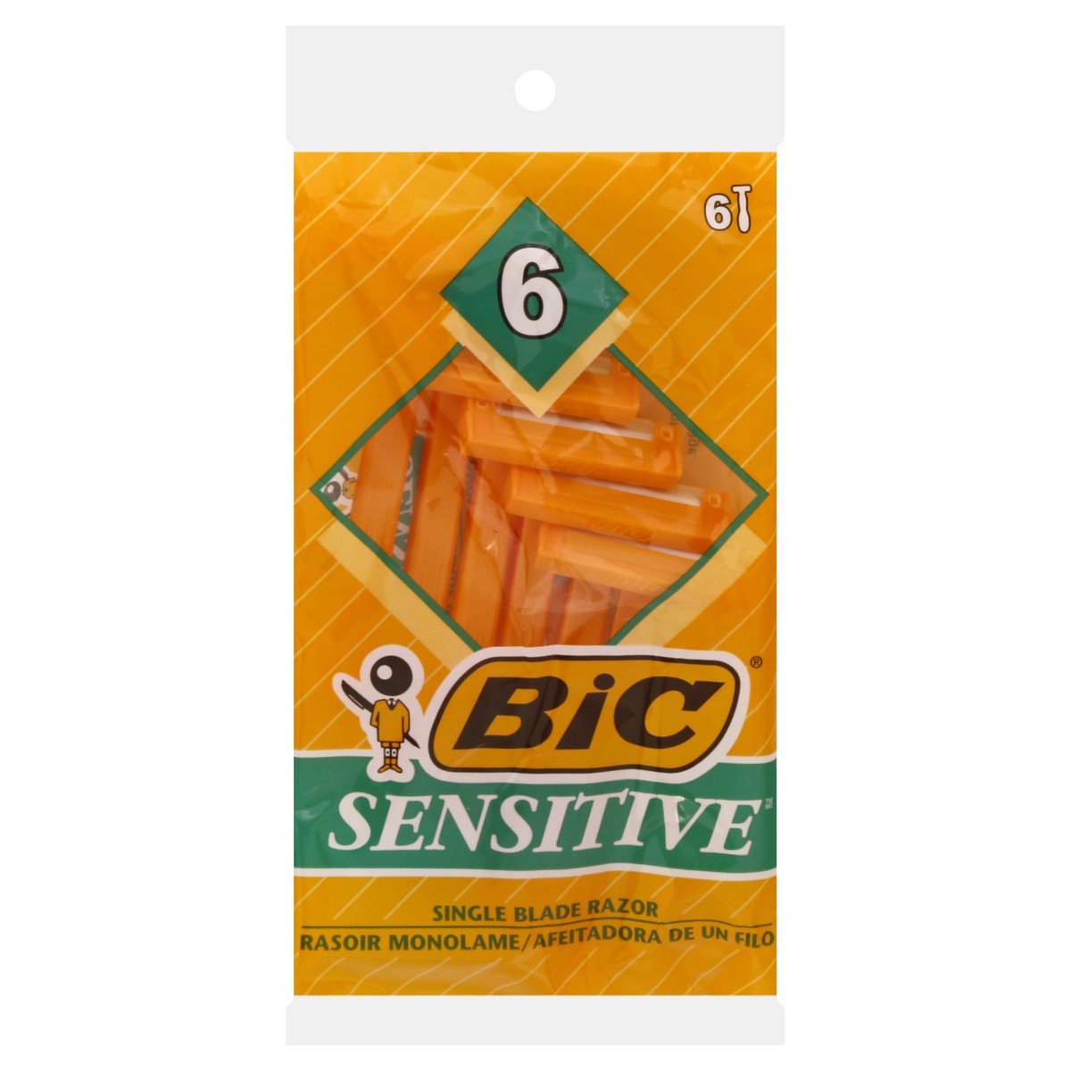 slide 1 of 9, Bic Sensitive Shaver, 6 ct