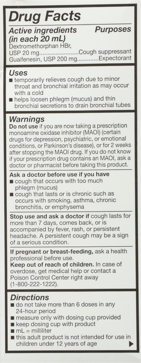 slide 4 of 9, TopCare Health Adult Non-Drowsy Peak Cold Raspberry Flavor Tussin DM 4 fl oz, 4 fl oz