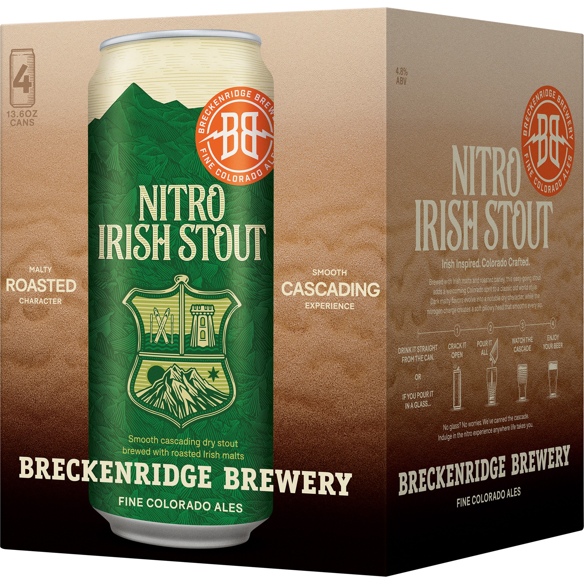 slide 1 of 1, Breckenridge Brewing Brewery Nitro Irish Stout, 4 ct; 13.6 oz