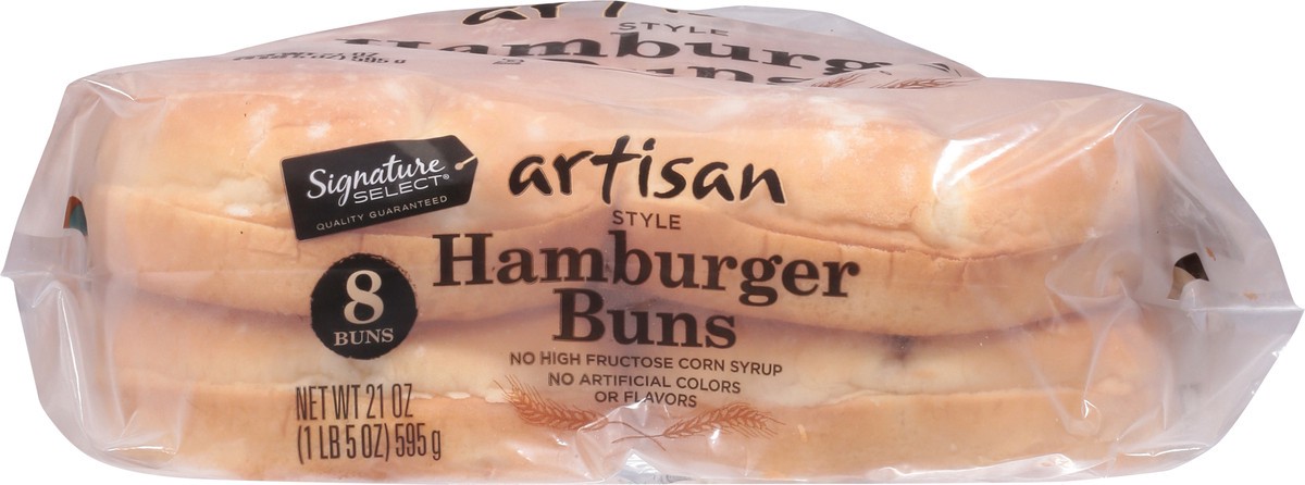 slide 11 of 12, Signature Select Artisan Style Hamburger Buns 8 ea, 8 ct