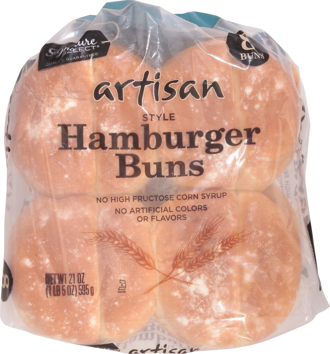 slide 6 of 12, Signature Select Artisan Style Hamburger Buns 8 ea, 8 ct