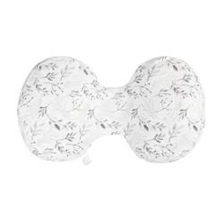 Boppy Side Sleeper Pregnancy Pillow with Removable Jersey Pillow Cover, Gray Falling Leaves, Compact Stay-Put Design with Signature Stretch Panel, Prenatal and Postnatal Positioning