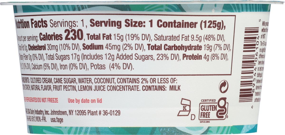 slide 5 of 14, Fage Creamy Dreamy Coconut Cream 4.4 oz., 4.4 oz