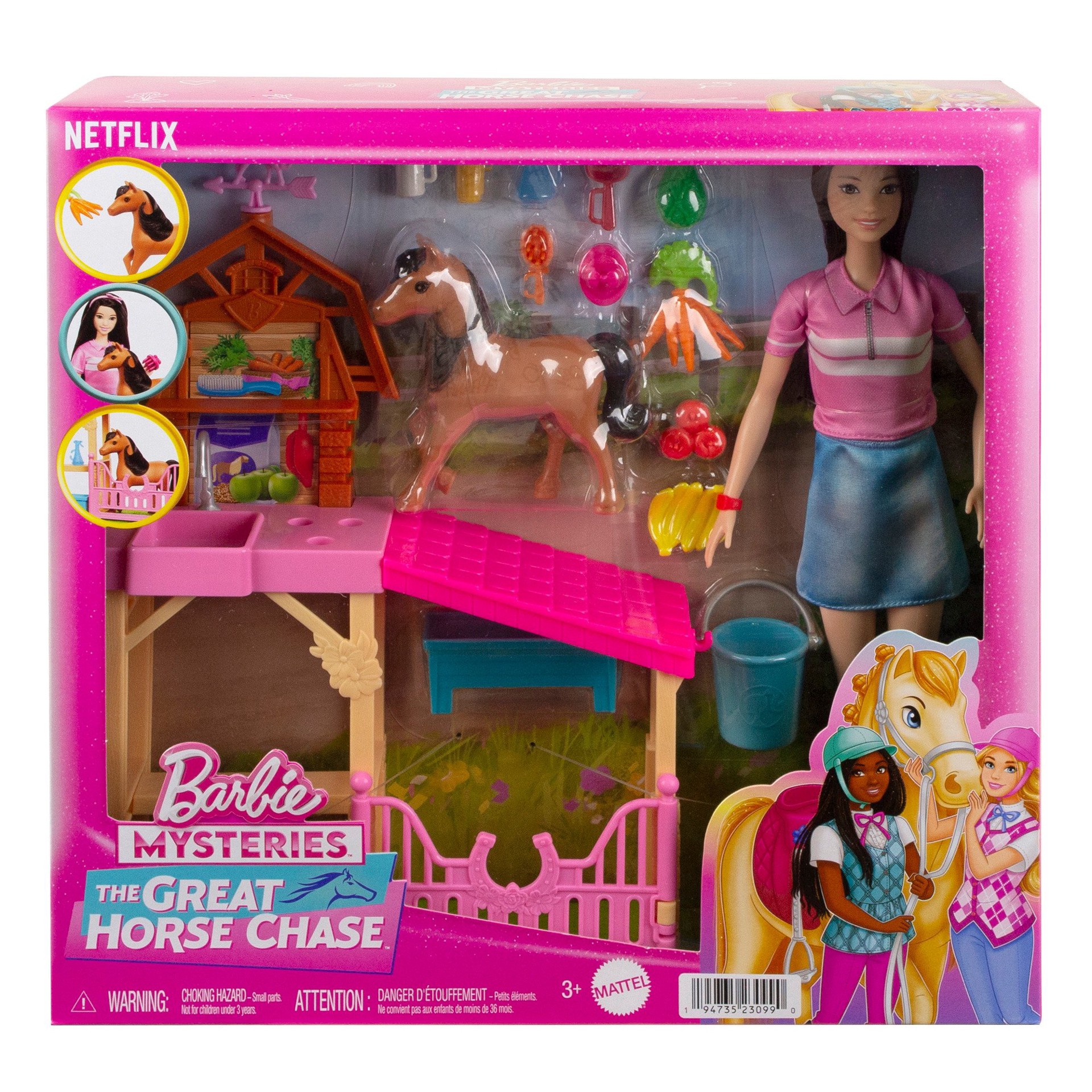 slide 1 of 1, Barbie Mysteries: The Great Horse Chase Stable Playset, 1 ct