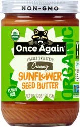 Once Again Lightly Sweetened Creamy Sunflower Seed Butter
