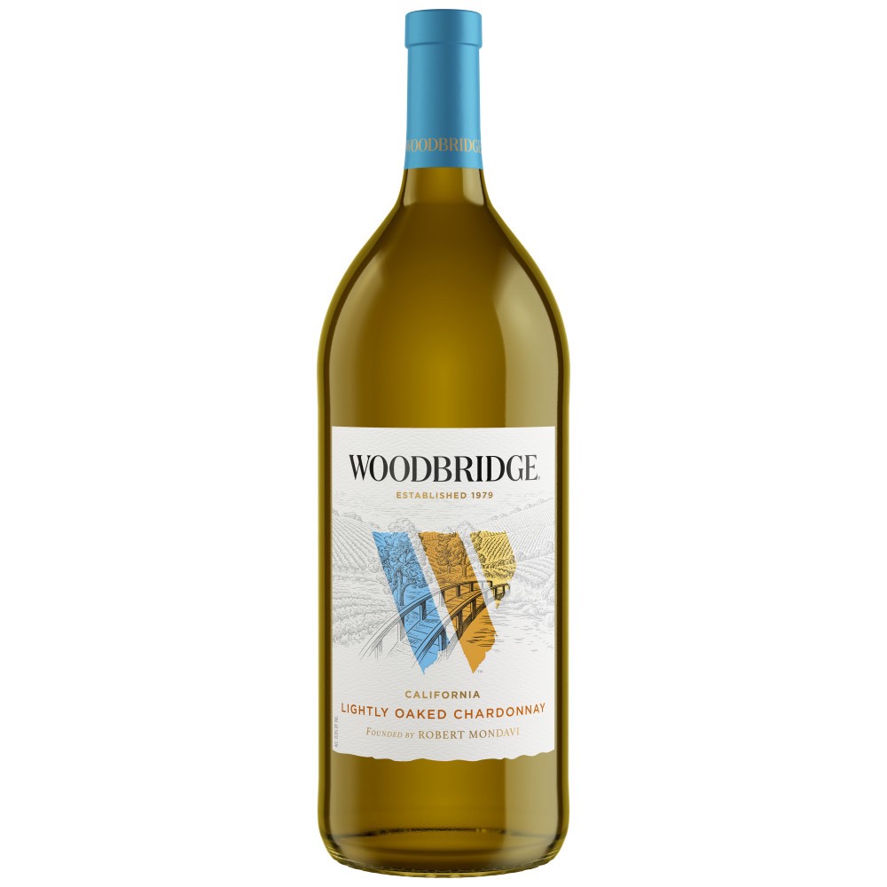 slide 1 of 13, Woodbridge by Robert Mondavi Lightly Oaked Chardonnay White Wine, 1.5 L Bottle, 50.72 fl oz