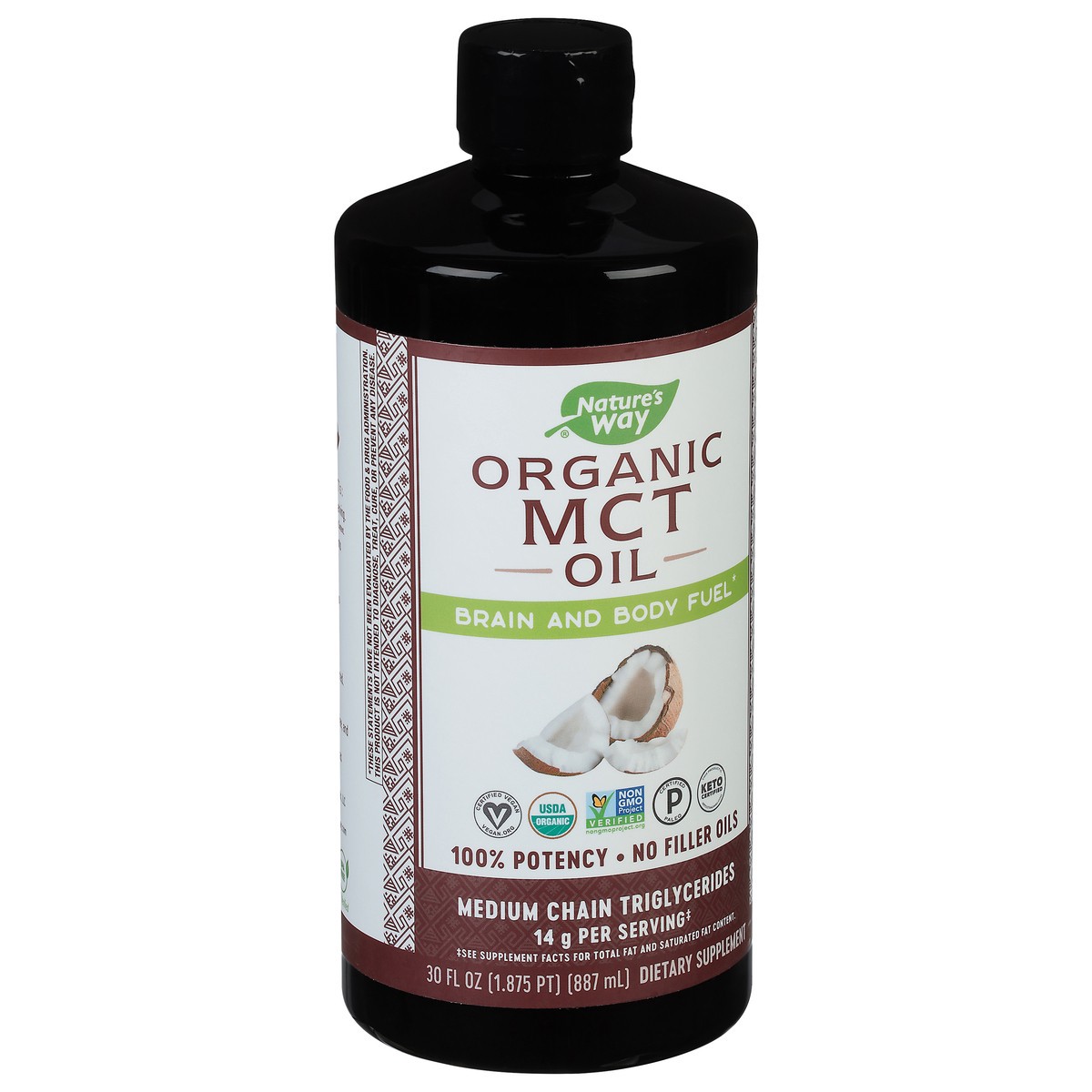 slide 9 of 9, Nature's Way Organic MCT Oil 30 fl oz, 30 fl oz