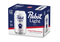 Pabst Light Beer, 12 pack, 12 fl oz Aluminum Cans, 4.2% ABV, Domestic Lager, Milwaukee, WI
