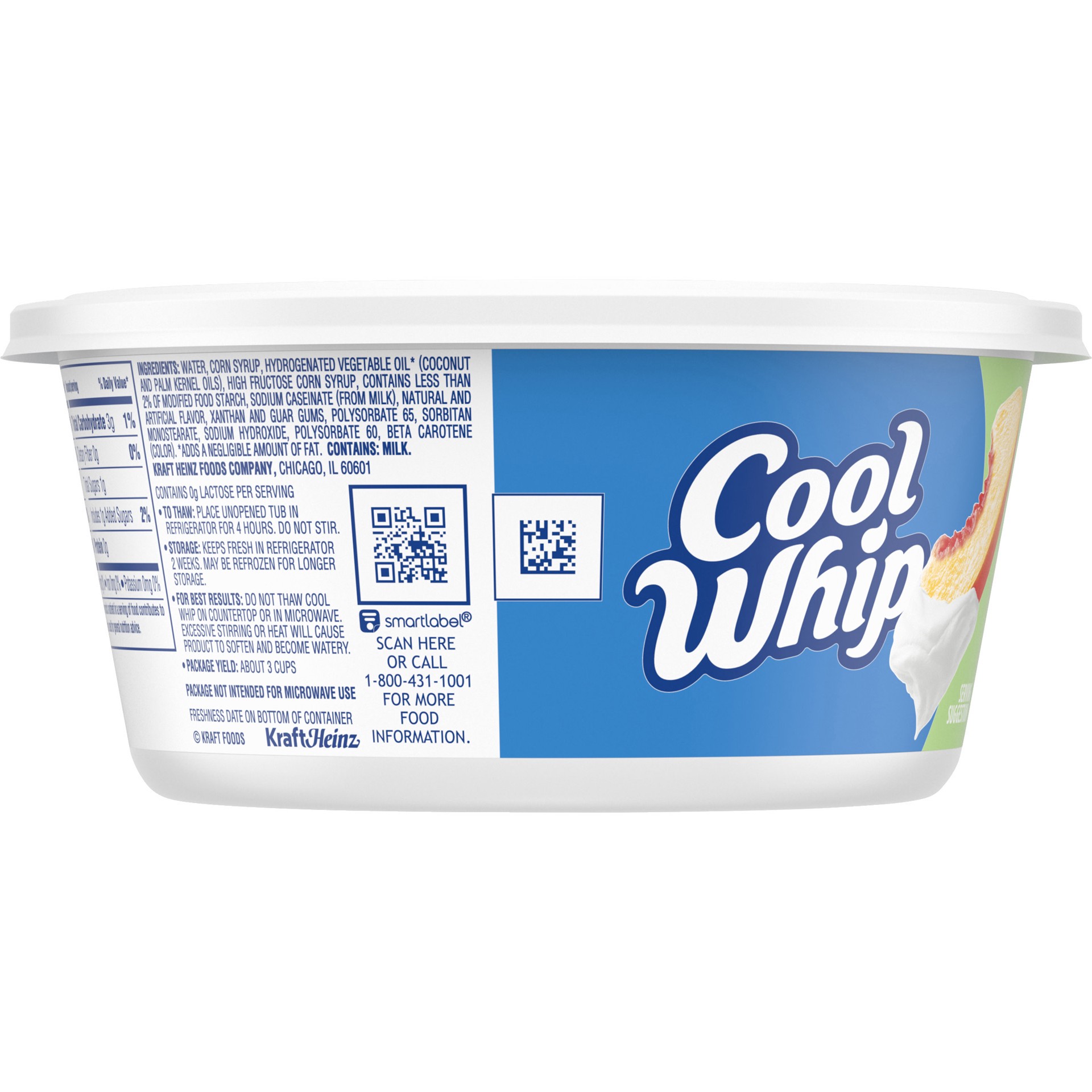 slide 4 of 5, Cool Whip Fat Free Whipped Topping, 8 oz Tub, 1 ct