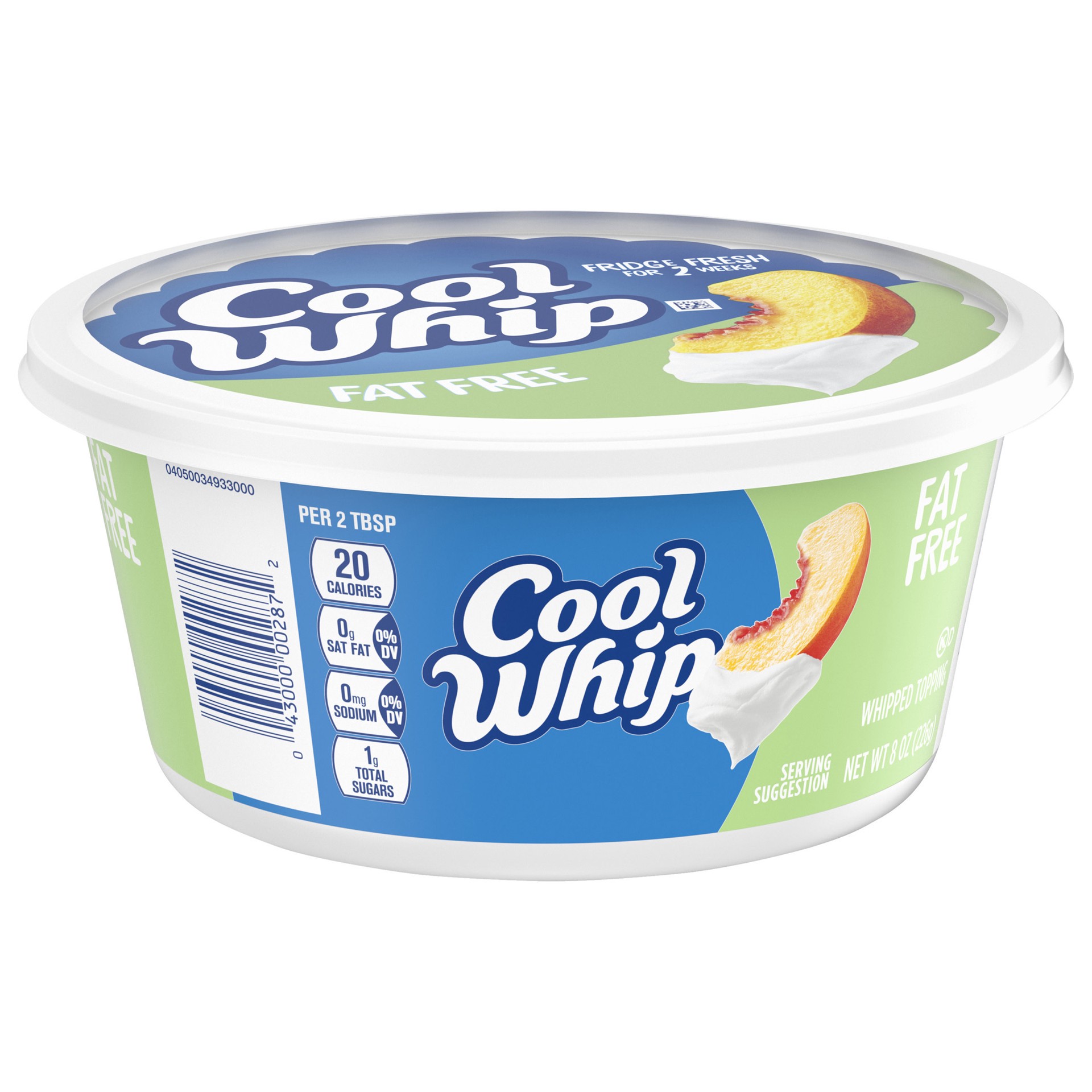 slide 3 of 5, Cool Whip Fat Free Whipped Topping, 8 oz Tub, 1 ct