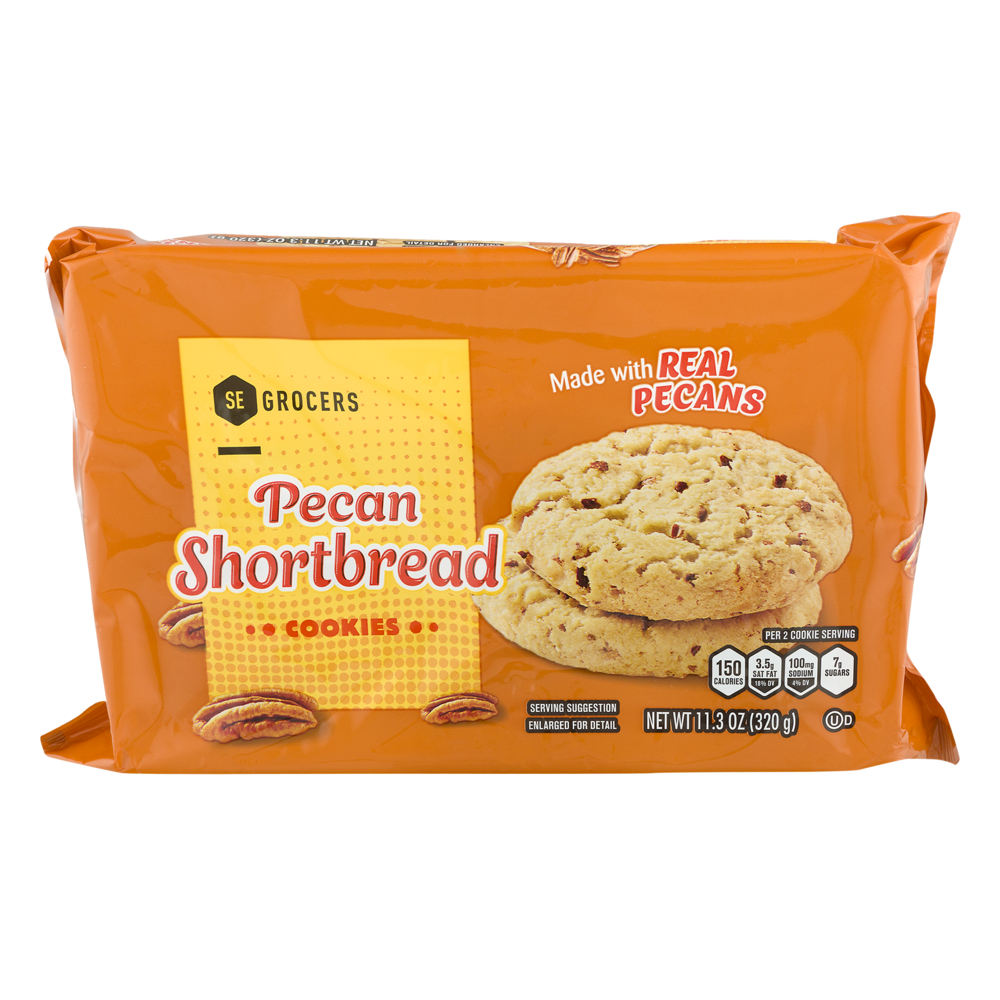 slide 1 of 1, SE Grocers Pecan Shortbread Cookies, 11.3 oz