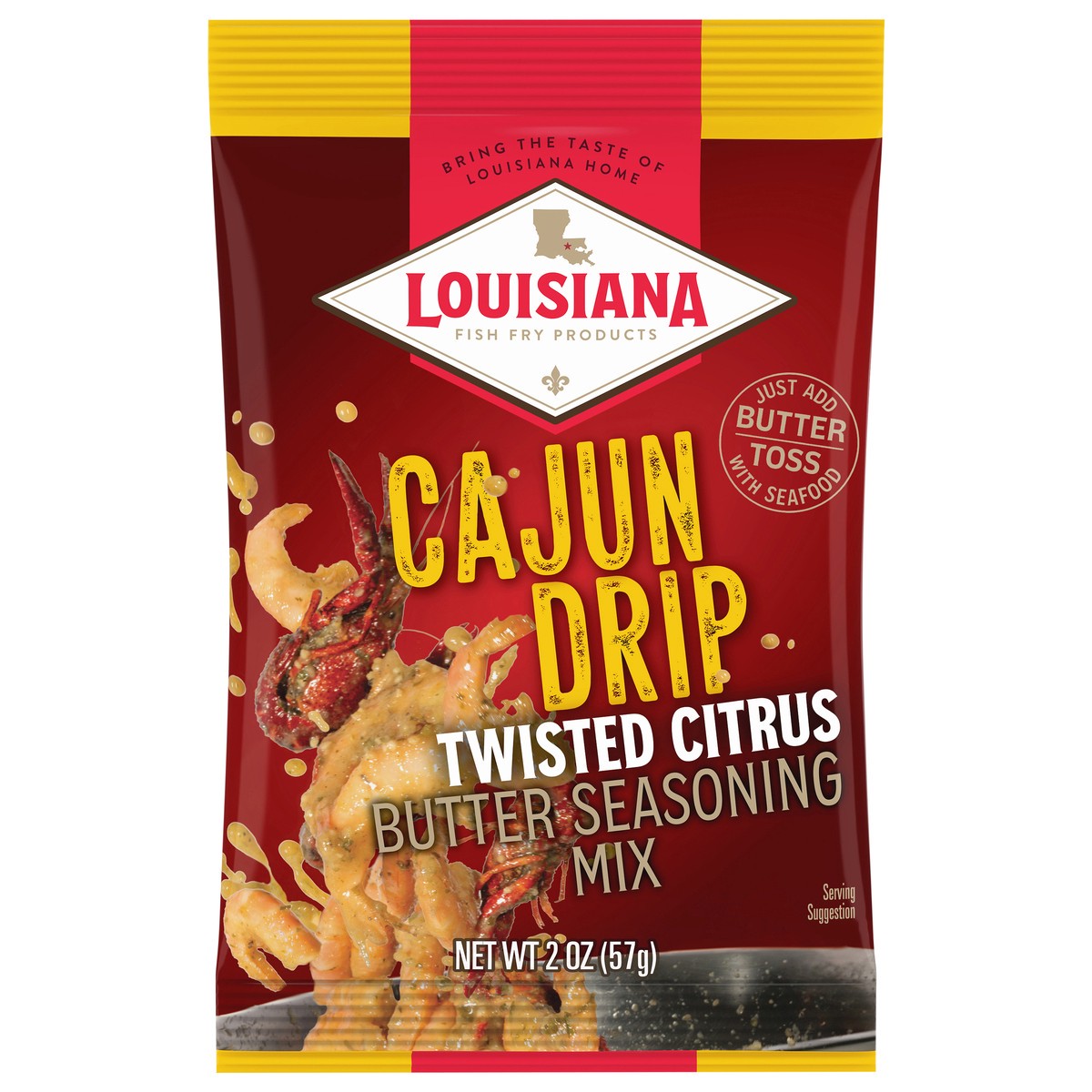 slide 7 of 13, Louisiana Fish Fry Products Cajun Drip Twisted Citrus Butter Seasoning Mix - 2 oz, 2 oz