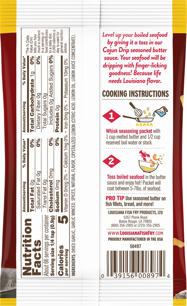 slide 2 of 13, Louisiana Fish Fry Products Cajun Drip Twisted Citrus Butter Seasoning Mix - 2 oz, 2 oz