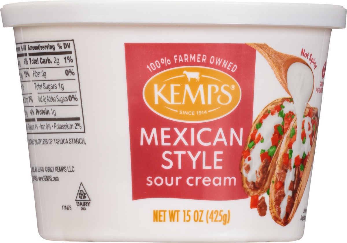 slide 5 of 9, Kemps Mexican Style Sour Cream,