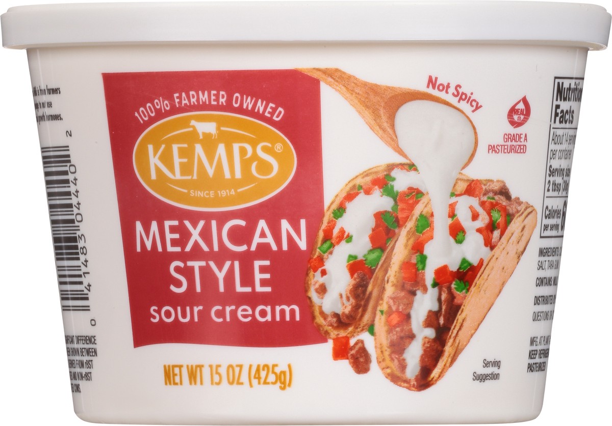 slide 6 of 9, Kemps Mexican Style Sour Cream,